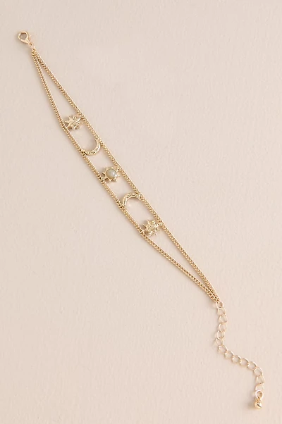 Labradorite Celestial Gold Chain Bracelet