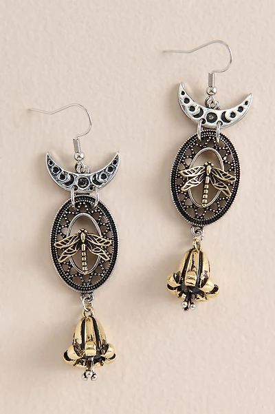 Dragonfly Moon Earrings
