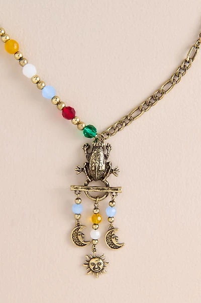 Celestial Frog Split Bead Necklace