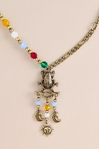 Celestial Frog Split Bead Necklace