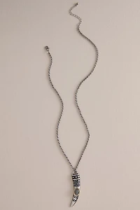 Labradorite Horn Pendant Necklace