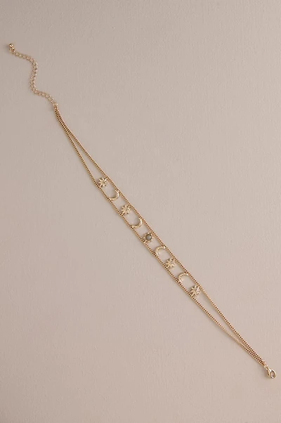 Labradorite Celestial Gold Chain Necklace