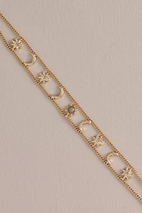 Labradorite Celestial Gold Chain Necklace