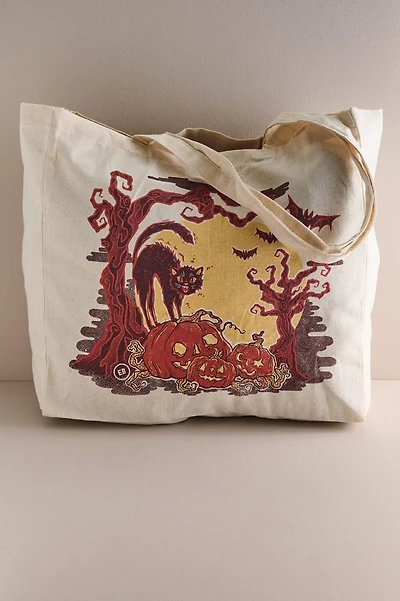 EBX Black Cat Pumpkin Tote Bag