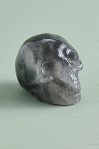 Smoky Quartz Skull Figurine
