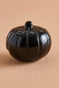 Black Obsidian Jack O’ Lantern Figurine