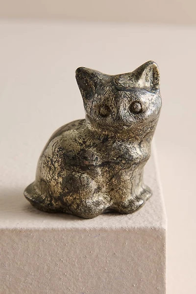 Pyrite Sitting Cat Figurine