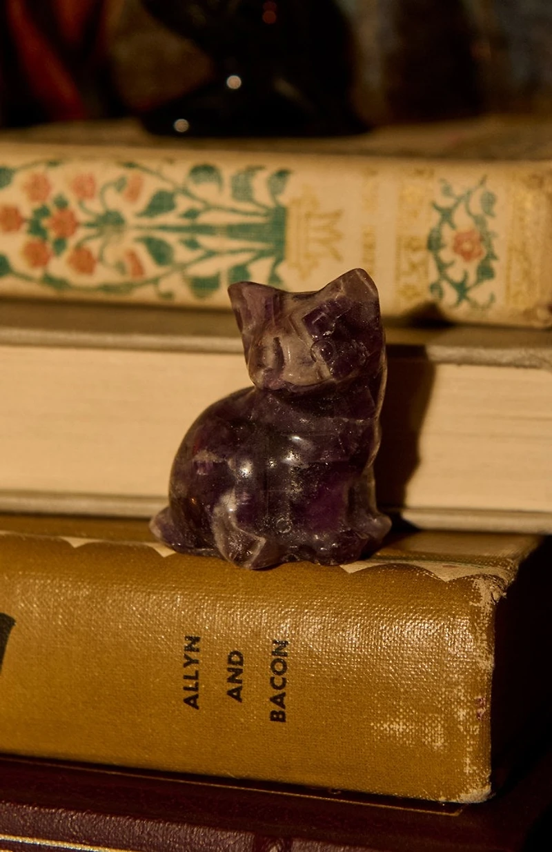 Amethyst Sitting Cat Figurine