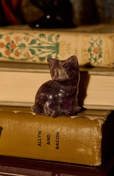 Amethyst Sitting Cat Figurine