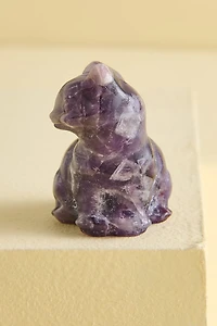 Amethyst Sitting Cat Figurine