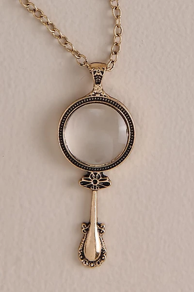 Gold Simple Magnifying Glass Necklace