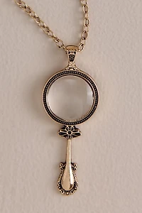 Gold Simple Magnifying Glass Necklace