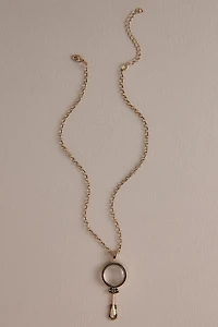 Gold Simple Magnifying Glass Necklace
