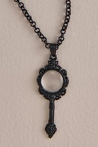 Black Magnifying Glass Necklace