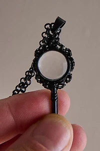 Black Magnifying Glass Necklace