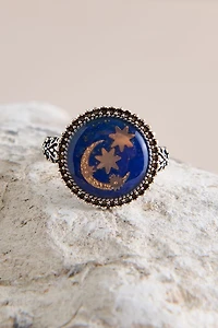 Lapis Lazuli Celestial Moon Ring