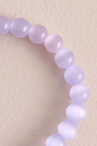 Pastel Purple Cat's Eye Beaded Bracelet