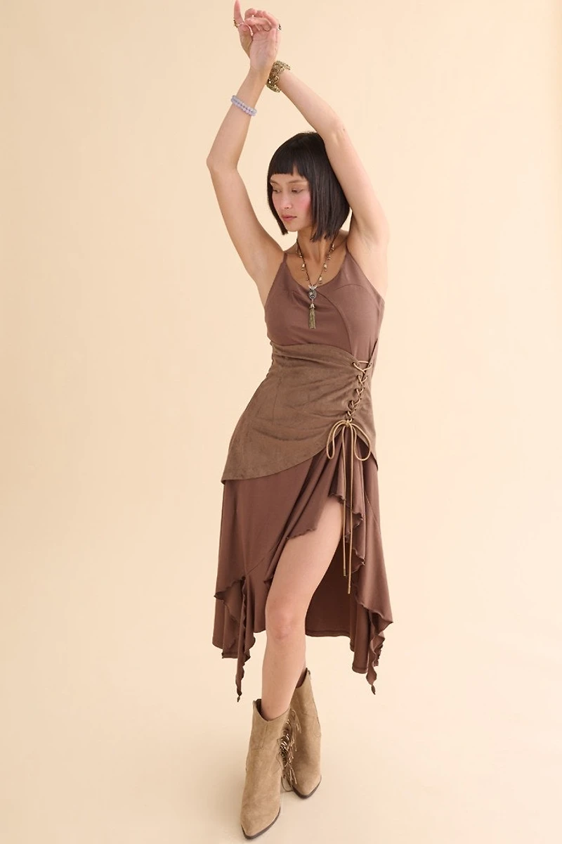 Brown Corset Front Fairy Dress