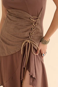 Brown Corset Front Fairy Dress
