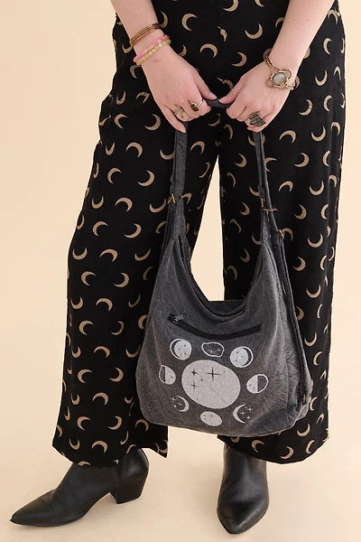 Grey Moon Phase Convertible Backpack