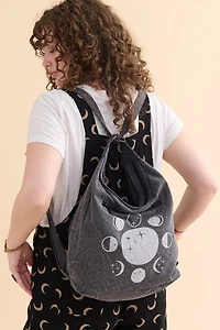 Grey Moon Phase Convertible Backpack
