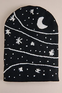 Moon Phase Reversible Beanie Hat