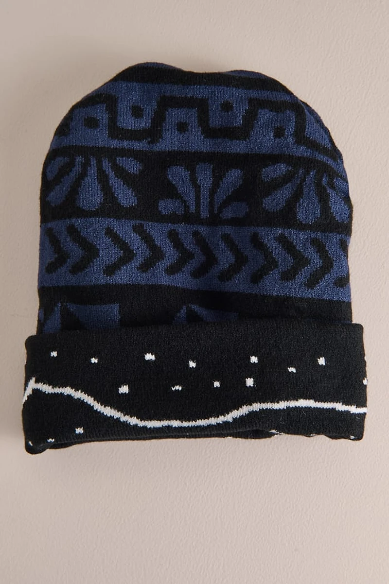 Moon Phase Reversible Beanie Hat