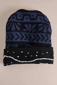 Moon Phase Reversible Beanie Hat