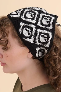 Skull Crochet Bandana Scarf