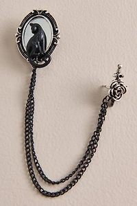 Black Cat Chain Brooch