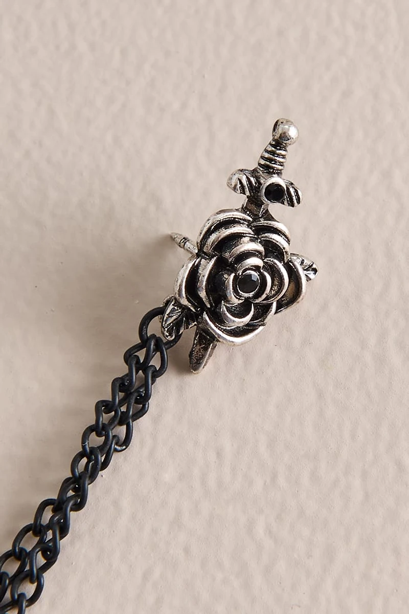 Black Cat Chain Brooch
