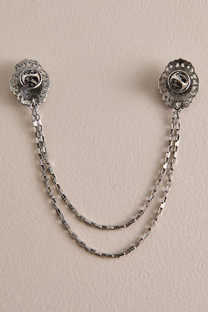 Bats Double Chain Brooch