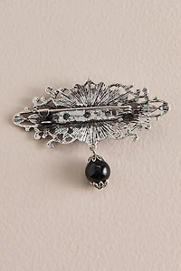 Black Bat Dangling Charm Brooch