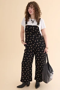 Crescent Moon Corduroy Overalls