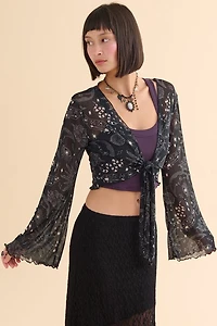Black Celestial Mesh Shrug Cardigan