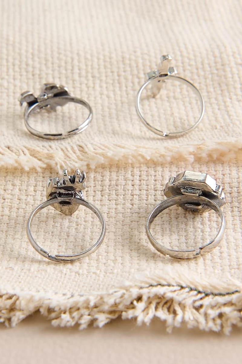 Heart Dagger Ring Set