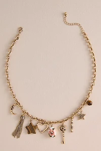 Tiger's Eye Celestial Tassel Necklace