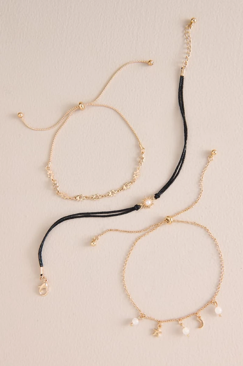Golden Sun Chain Anklet Set