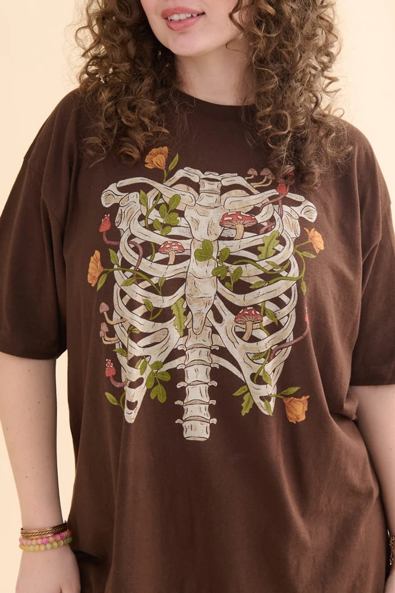 EBX Mushroom Skeleton Rib T-Shirt