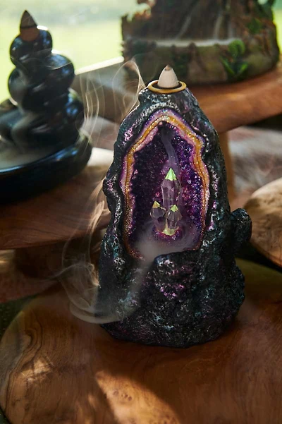 Crystal Tower Backflow Incense Burner with LED