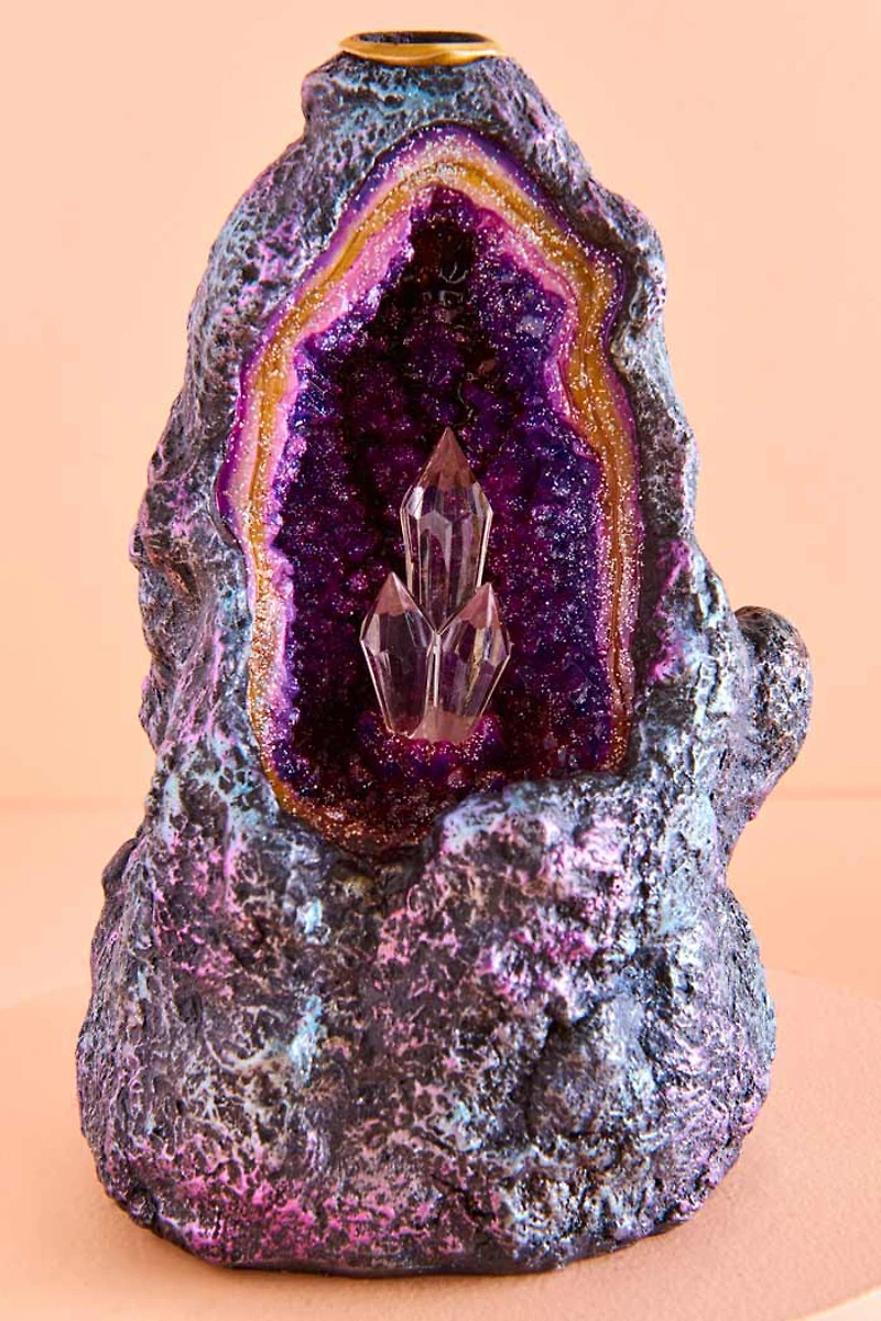 Crystal Tower Backflow Incense Burner with LED