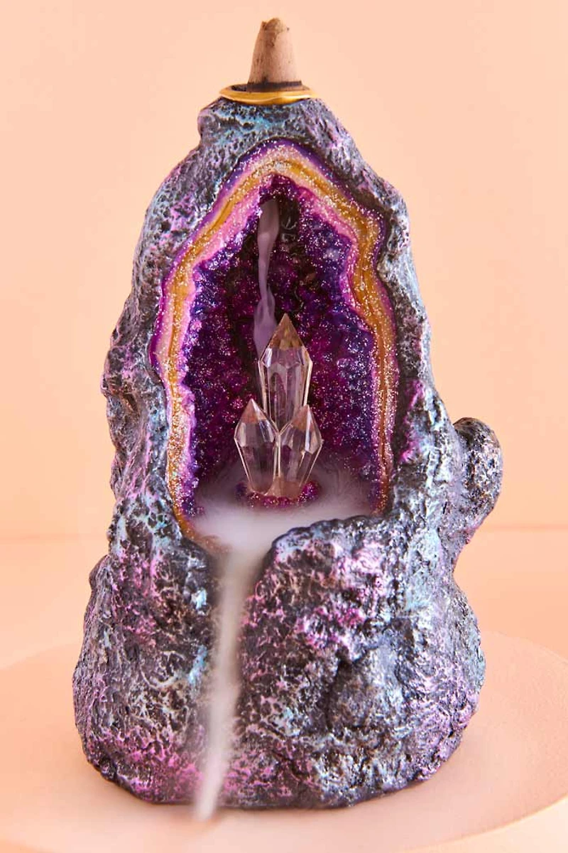 Crystal Tower Backflow Incense Burner with LED