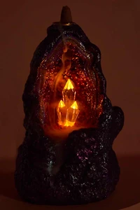 Crystal Tower Backflow Incense Burner with LED