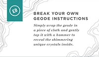 Buy Break Your Own Geode  Online at Earthbound Trading