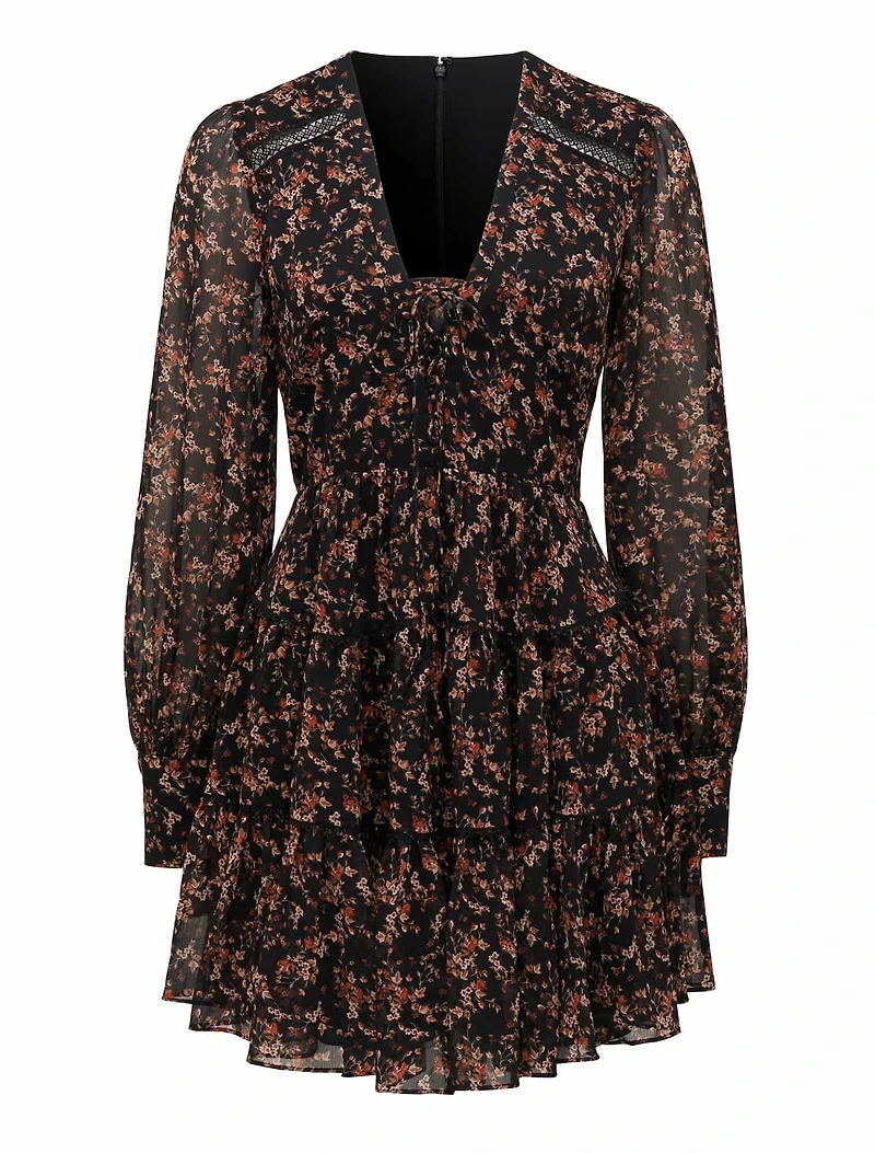 Rosella Trim Spliced Skater Dress