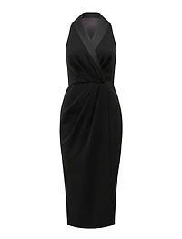 Natalia Petite Tux Midi Dress