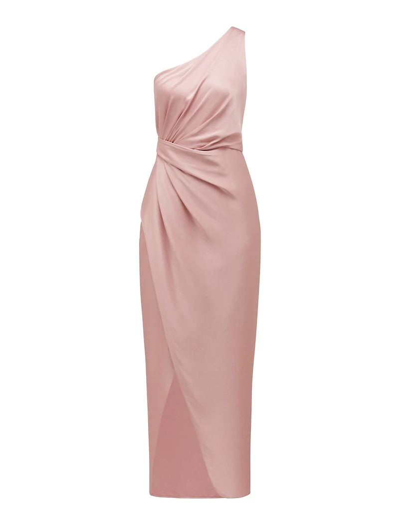Melissa One Shoulder Satin Dress