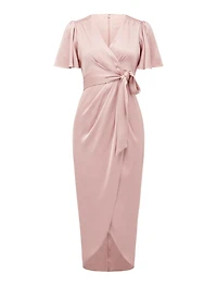 Carolina Petite Satin Midi Dress