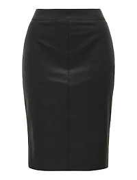 Carla Vegan Leather Midi Skirt