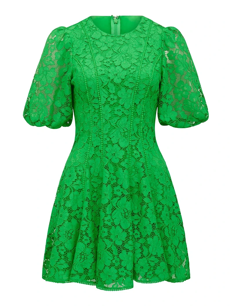 Milly Lace-Trim Mini Dress
